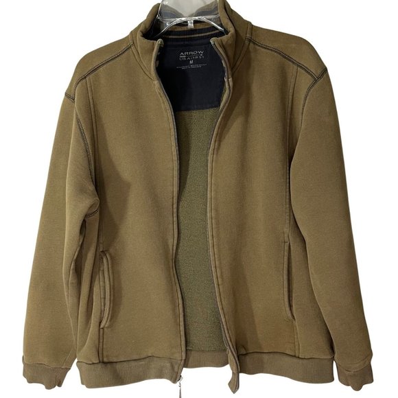ARROW Men's Cotton Blend Full Front Zip Sweater M - Picture 4 of 8